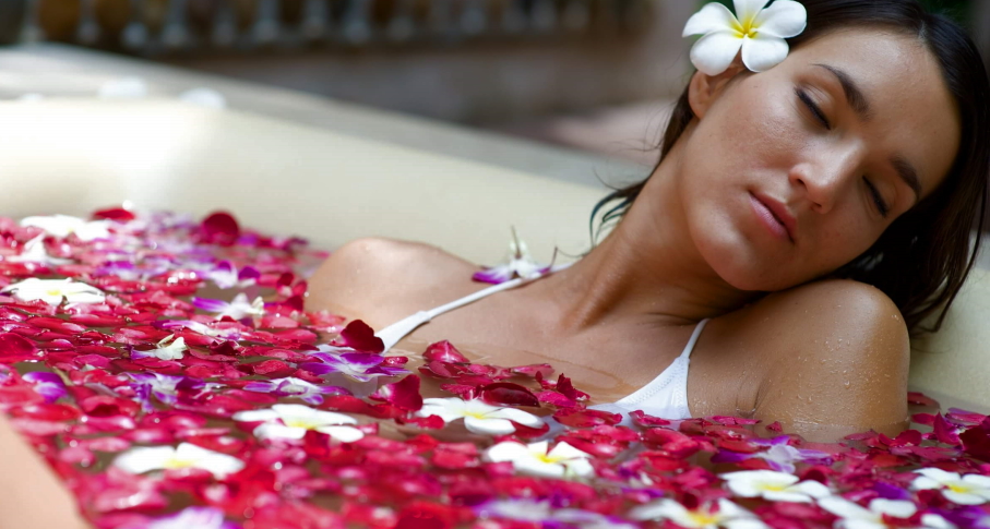 making an herbal bath